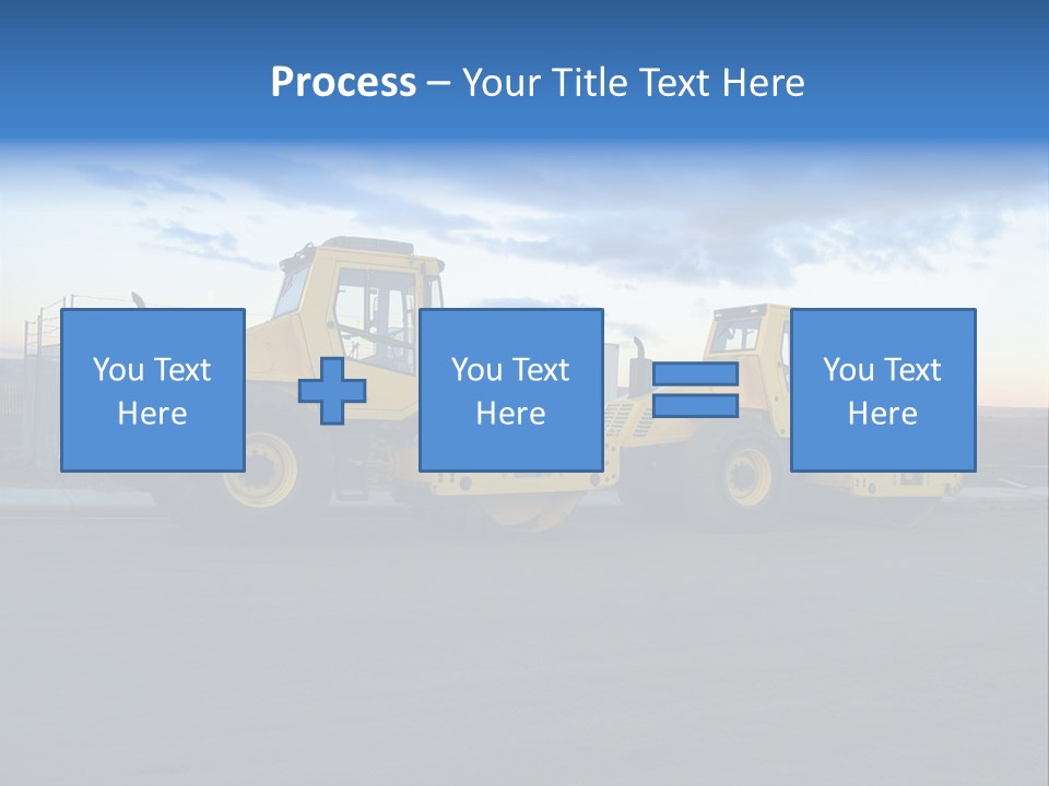 Tractor On Construction Site. PowerPoint Template