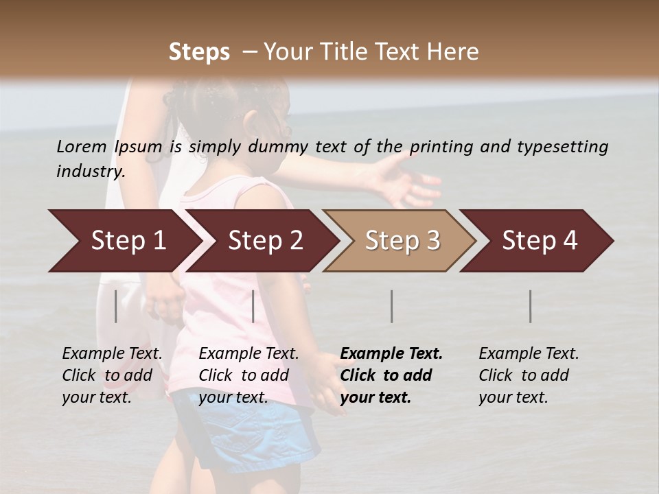 Two Girls Standing On The Shore Of Lake Michigan PowerPoint Template