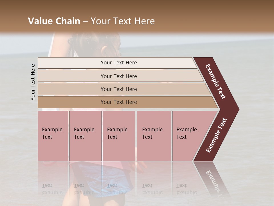 Two Girls Standing On The Shore Of Lake Michigan PowerPoint Template