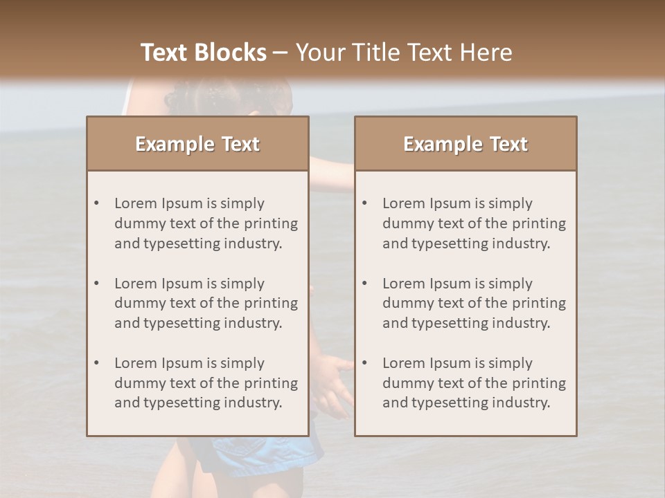 Two Girls Standing On The Shore Of Lake Michigan PowerPoint Template