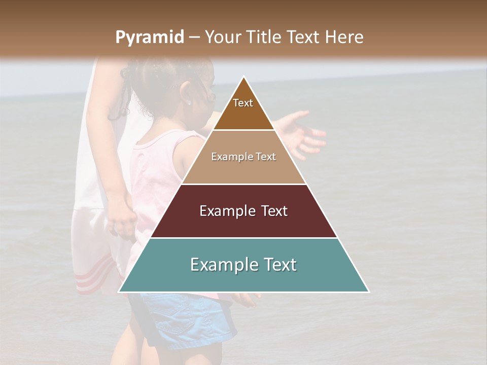 Two Girls Standing On The Shore Of Lake Michigan PowerPoint Template