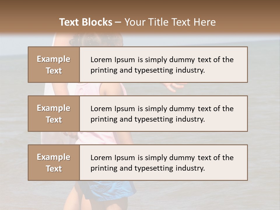 Two Girls Standing On The Shore Of Lake Michigan PowerPoint Template