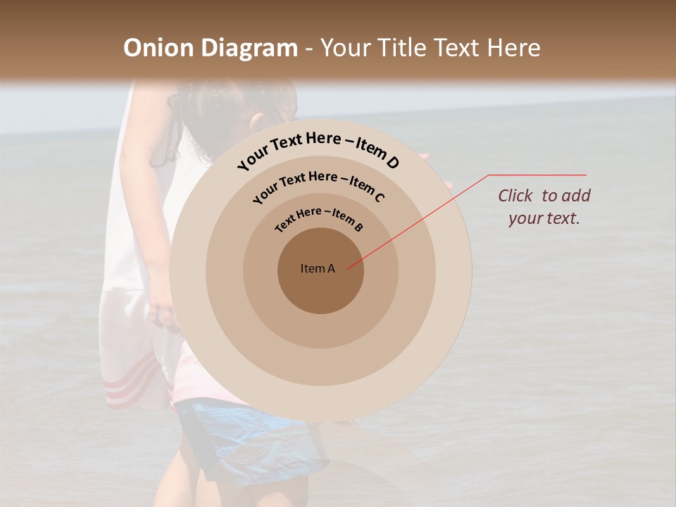 Two Girls Standing On The Shore Of Lake Michigan PowerPoint Template