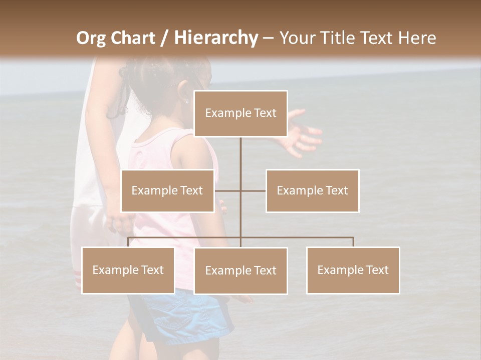 Two Girls Standing On The Shore Of Lake Michigan PowerPoint Template