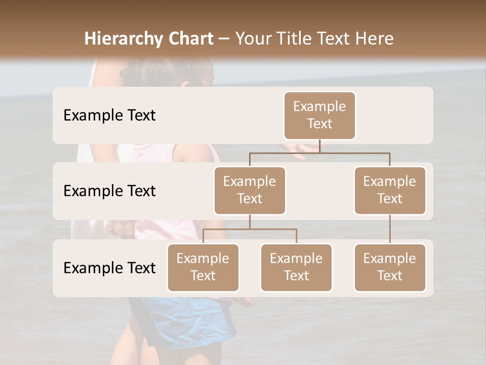 Two Girls Standing On The Shore Of Lake Michigan PowerPoint Template