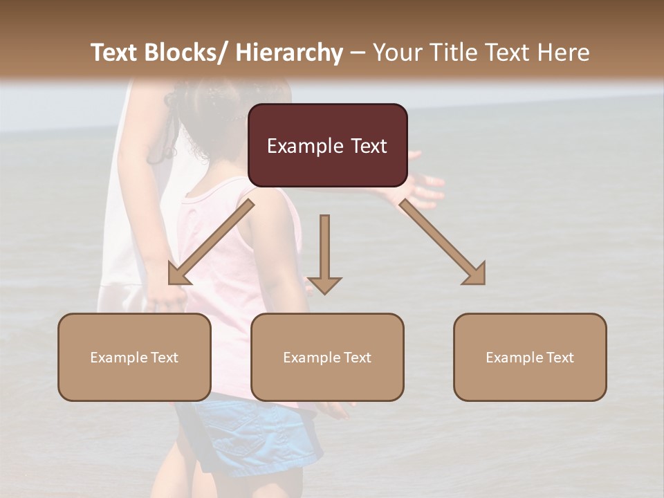 Two Girls Standing On The Shore Of Lake Michigan PowerPoint Template