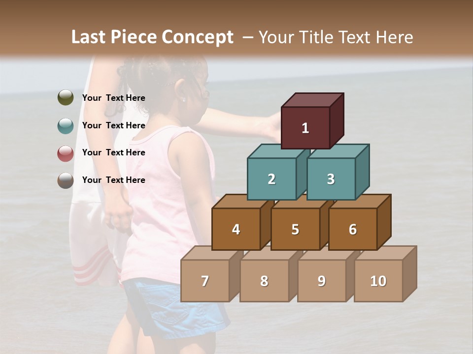 Two Girls Standing On The Shore Of Lake Michigan PowerPoint Template