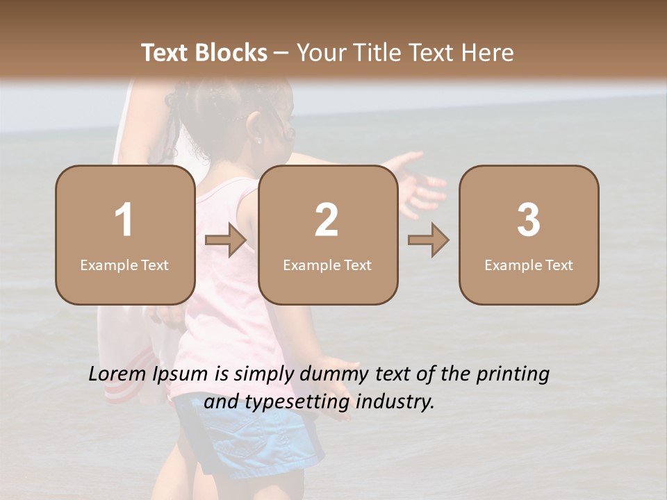 Two Girls Standing On The Shore Of Lake Michigan PowerPoint Template