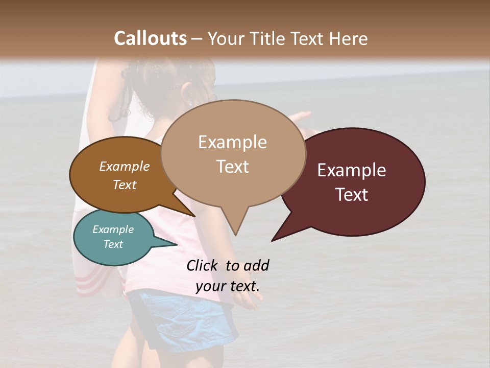 Two Girls Standing On The Shore Of Lake Michigan PowerPoint Template