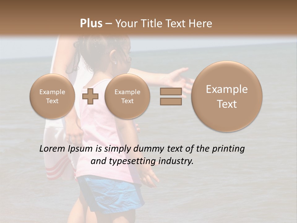 Two Girls Standing On The Shore Of Lake Michigan PowerPoint Template