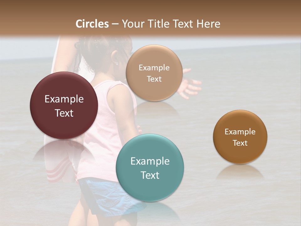 Two Girls Standing On The Shore Of Lake Michigan PowerPoint Template