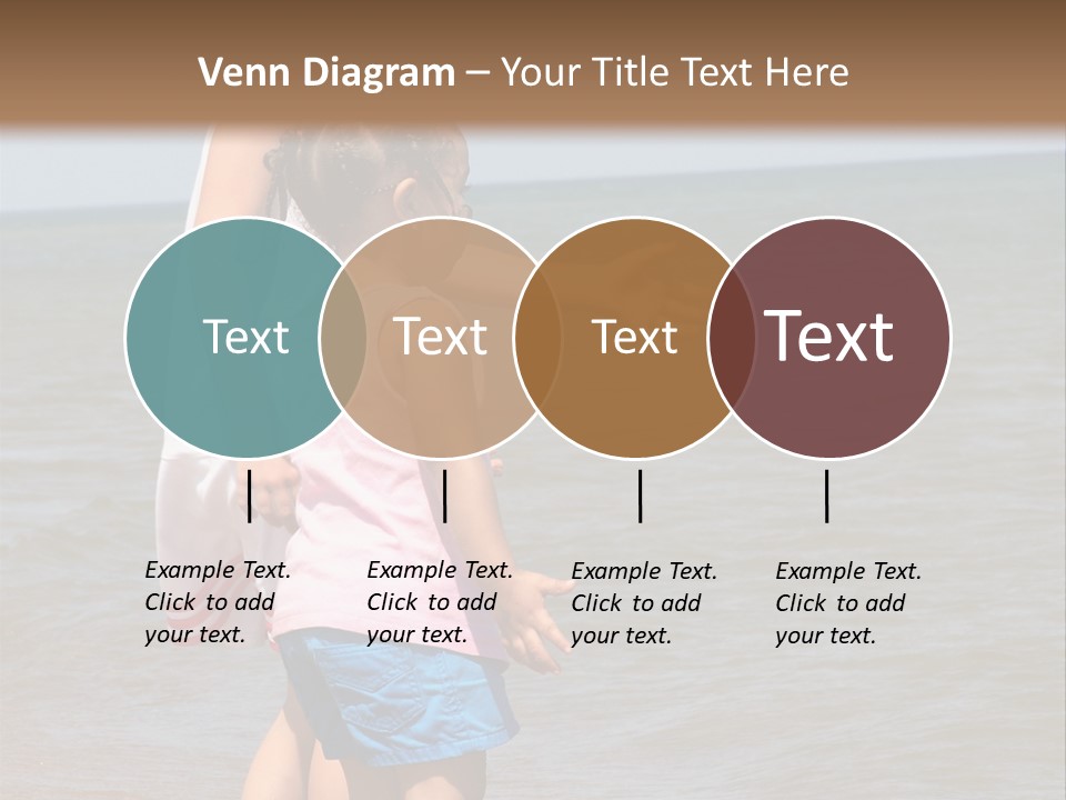 Two Girls Standing On The Shore Of Lake Michigan PowerPoint Template