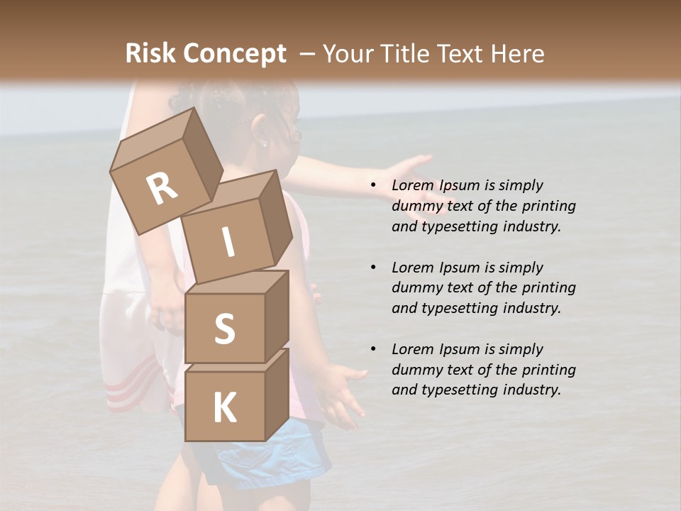 Two Girls Standing On The Shore Of Lake Michigan PowerPoint Template