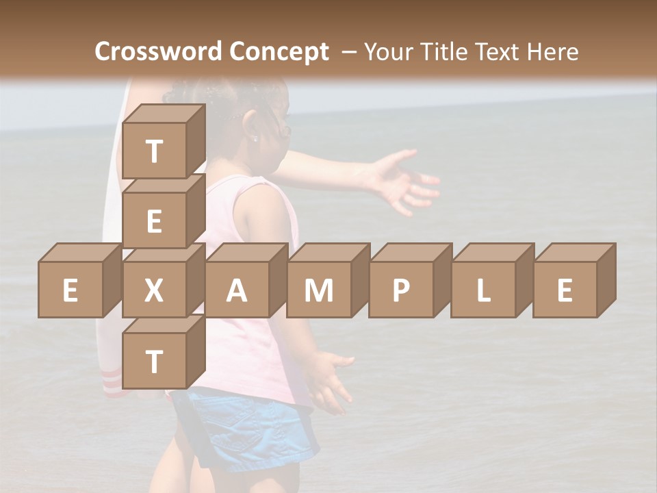 Two Girls Standing On The Shore Of Lake Michigan PowerPoint Template