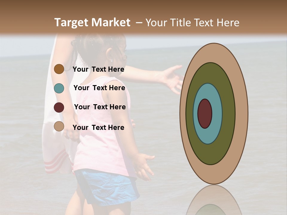 Two Girls Standing On The Shore Of Lake Michigan PowerPoint Template