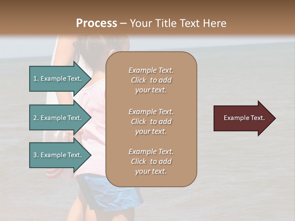 Two Girls Standing On The Shore Of Lake Michigan PowerPoint Template