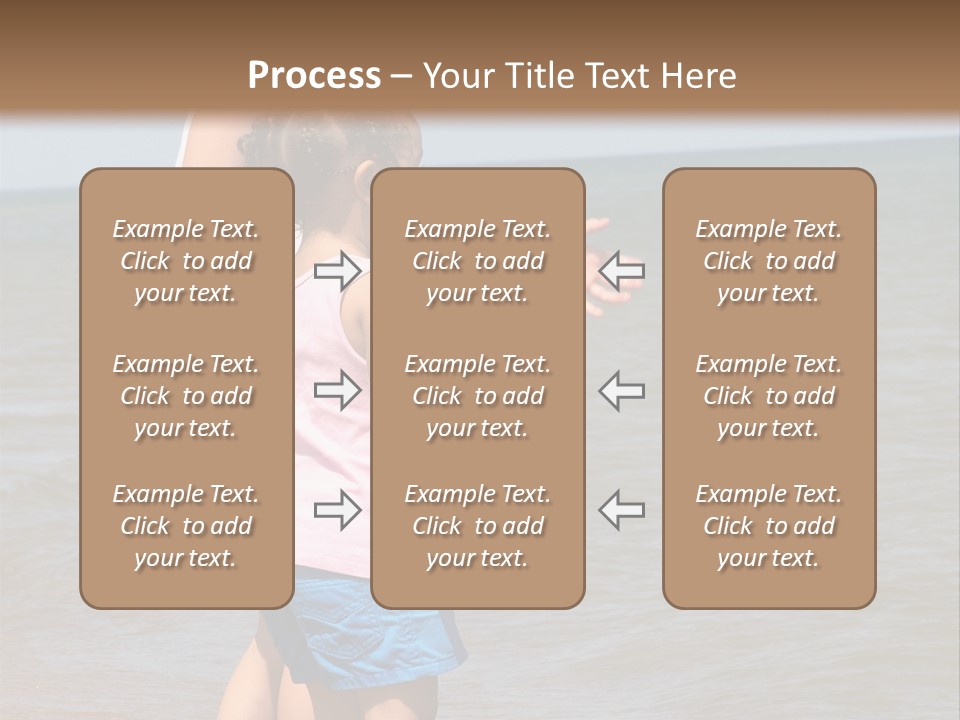 Two Girls Standing On The Shore Of Lake Michigan PowerPoint Template