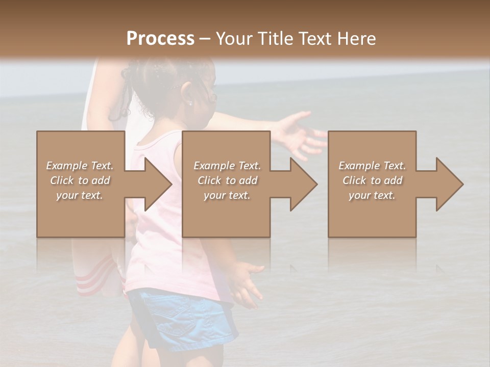 Two Girls Standing On The Shore Of Lake Michigan PowerPoint Template