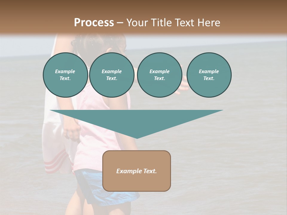 Two Girls Standing On The Shore Of Lake Michigan PowerPoint Template