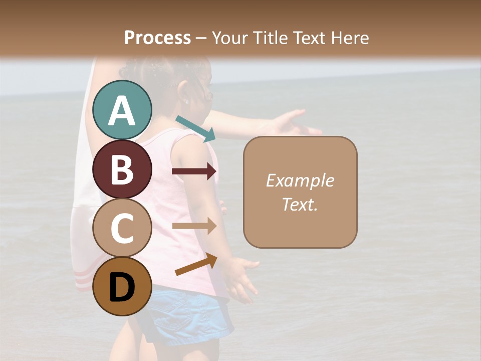 Two Girls Standing On The Shore Of Lake Michigan PowerPoint Template