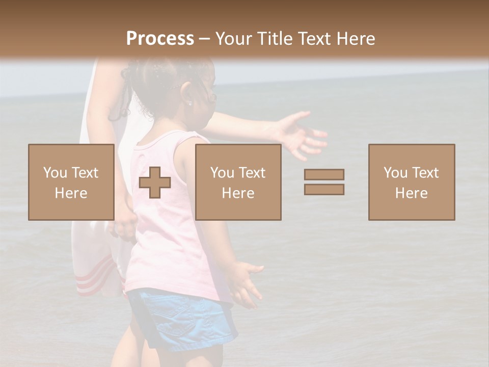 Two Girls Standing On The Shore Of Lake Michigan PowerPoint Template