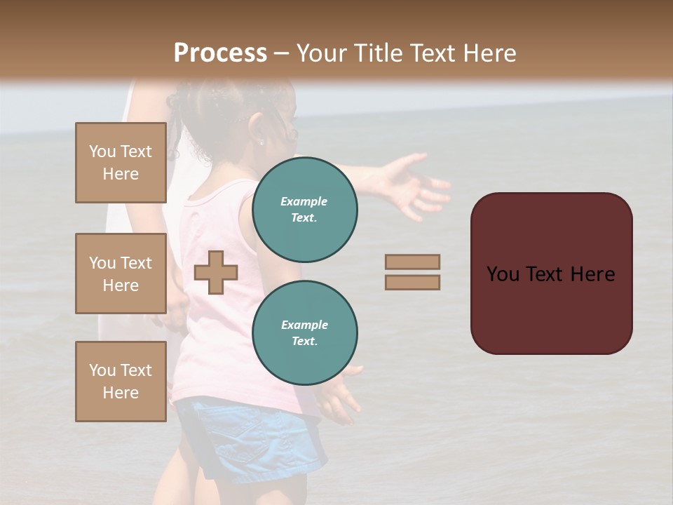 Two Girls Standing On The Shore Of Lake Michigan PowerPoint Template