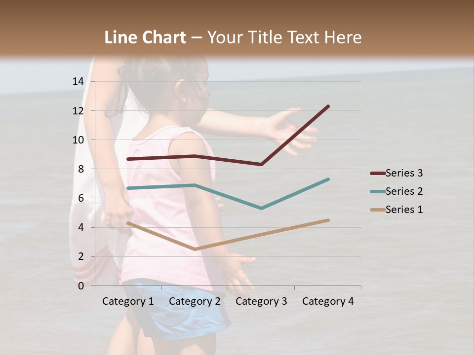 Two Girls Standing On The Shore Of Lake Michigan PowerPoint Template