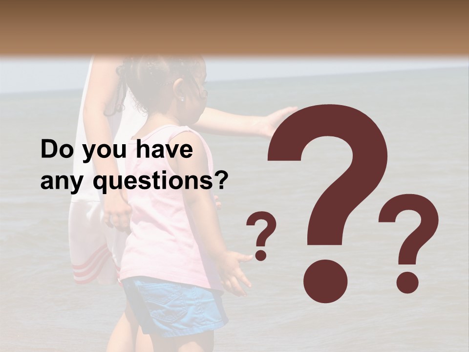 Two Girls Standing On The Shore Of Lake Michigan PowerPoint Template