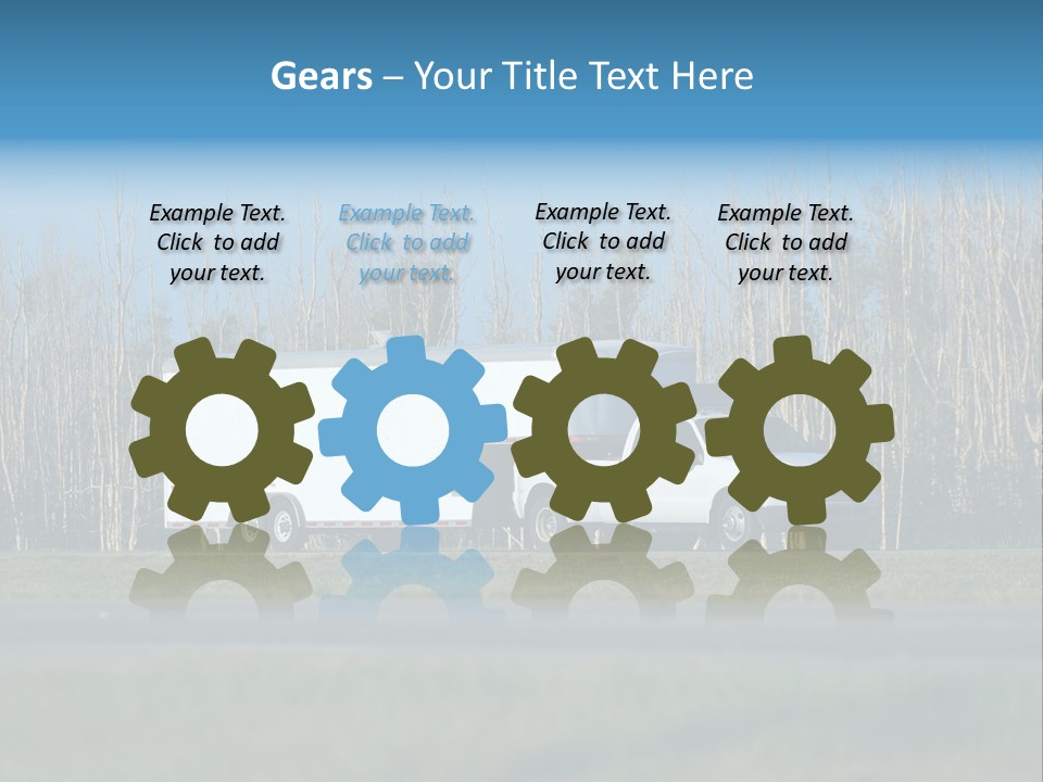 Heavy Duty Pickup Truck And Trailer PowerPoint Template