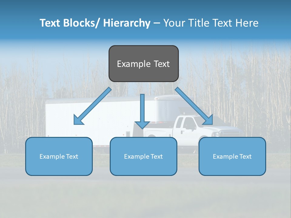 Heavy Duty Pickup Truck And Trailer PowerPoint Template