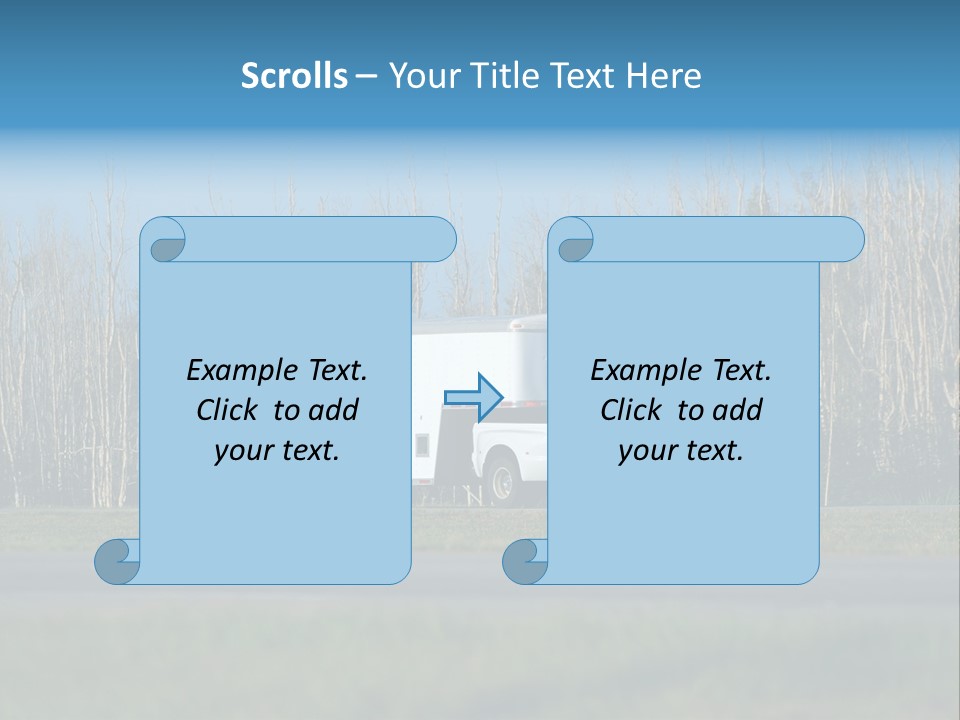 Heavy Duty Pickup Truck And Trailer PowerPoint Template