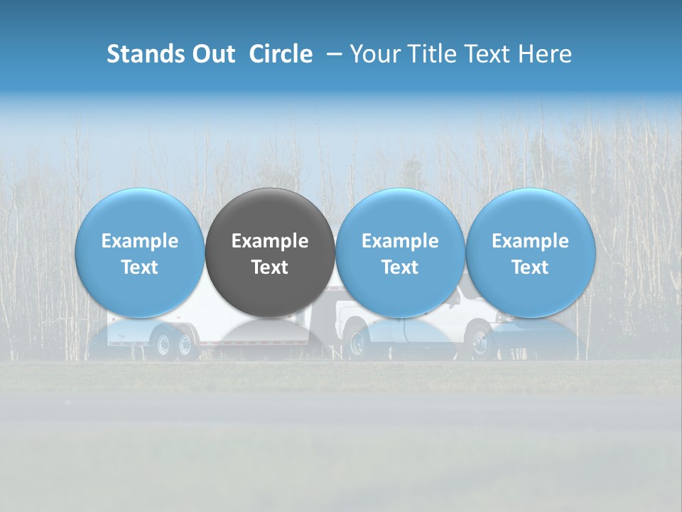 Heavy Duty Pickup Truck And Trailer PowerPoint Template