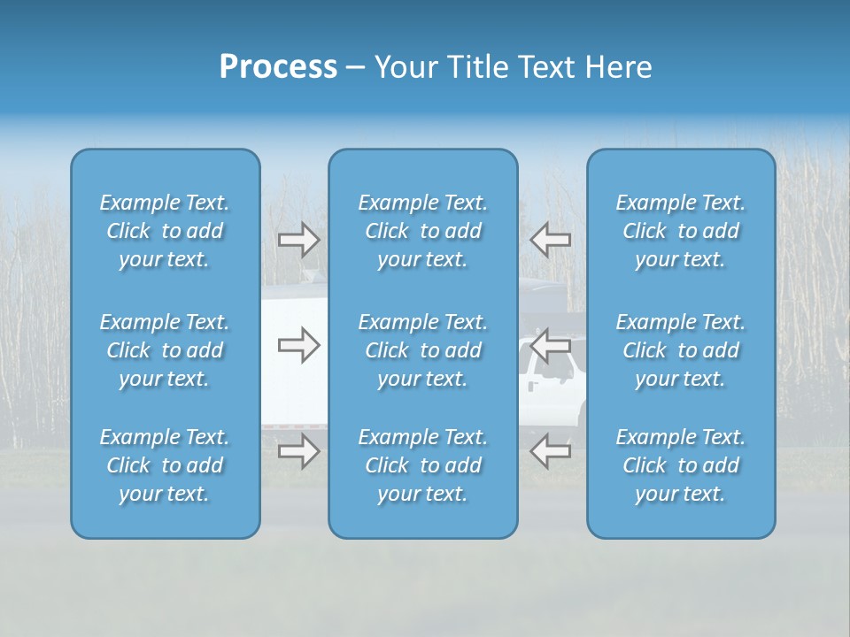 Heavy Duty Pickup Truck And Trailer PowerPoint Template