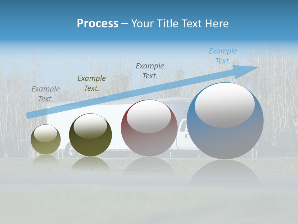 Heavy Duty Pickup Truck And Trailer PowerPoint Template