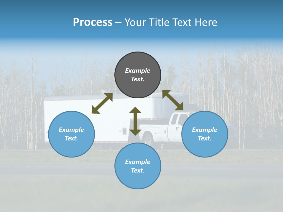 Heavy Duty Pickup Truck And Trailer PowerPoint Template