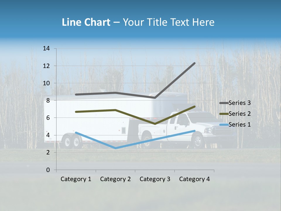 Heavy Duty Pickup Truck And Trailer PowerPoint Template