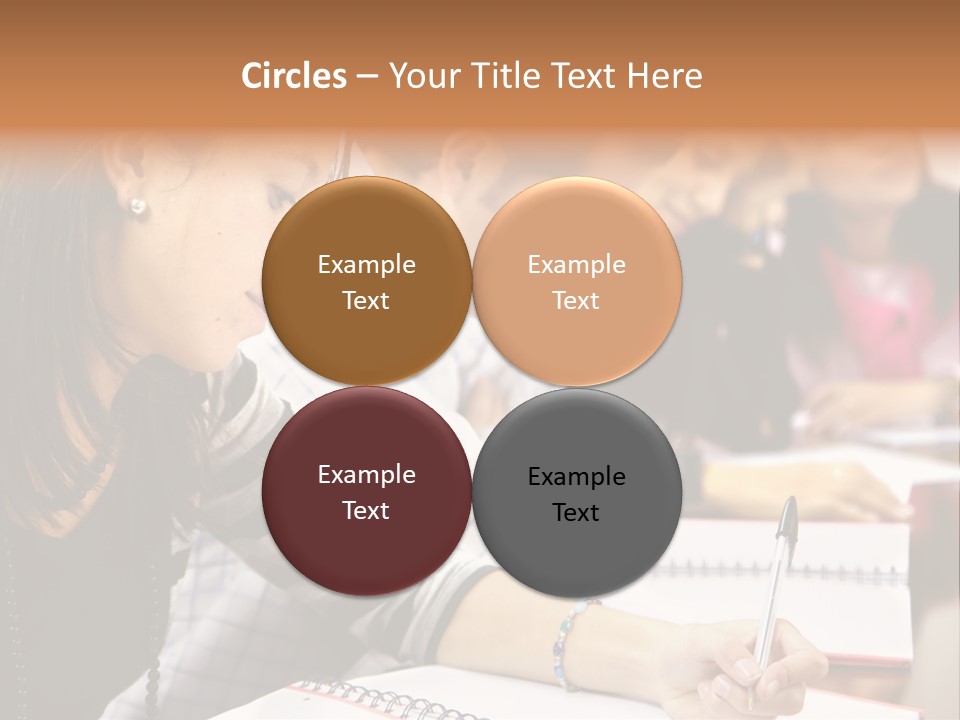 College Students In A Library Studying For Their Exams PowerPoint Template