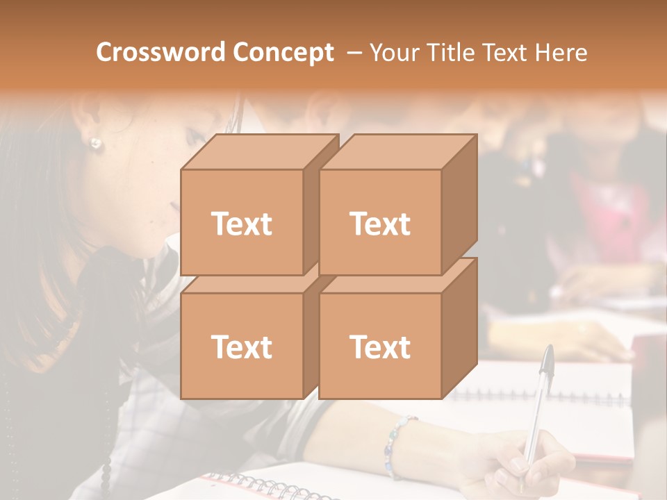 College Students In A Library Studying For Their Exams PowerPoint Template
