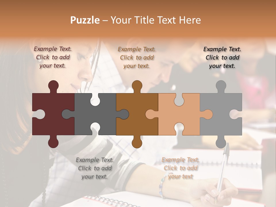 College Students In A Library Studying For Their Exams PowerPoint Template