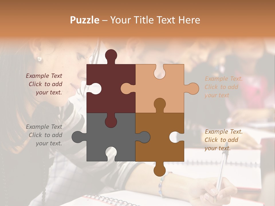 College Students In A Library Studying For Their Exams PowerPoint Template