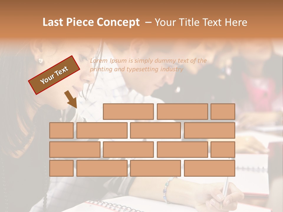 College Students In A Library Studying For Their Exams PowerPoint Template