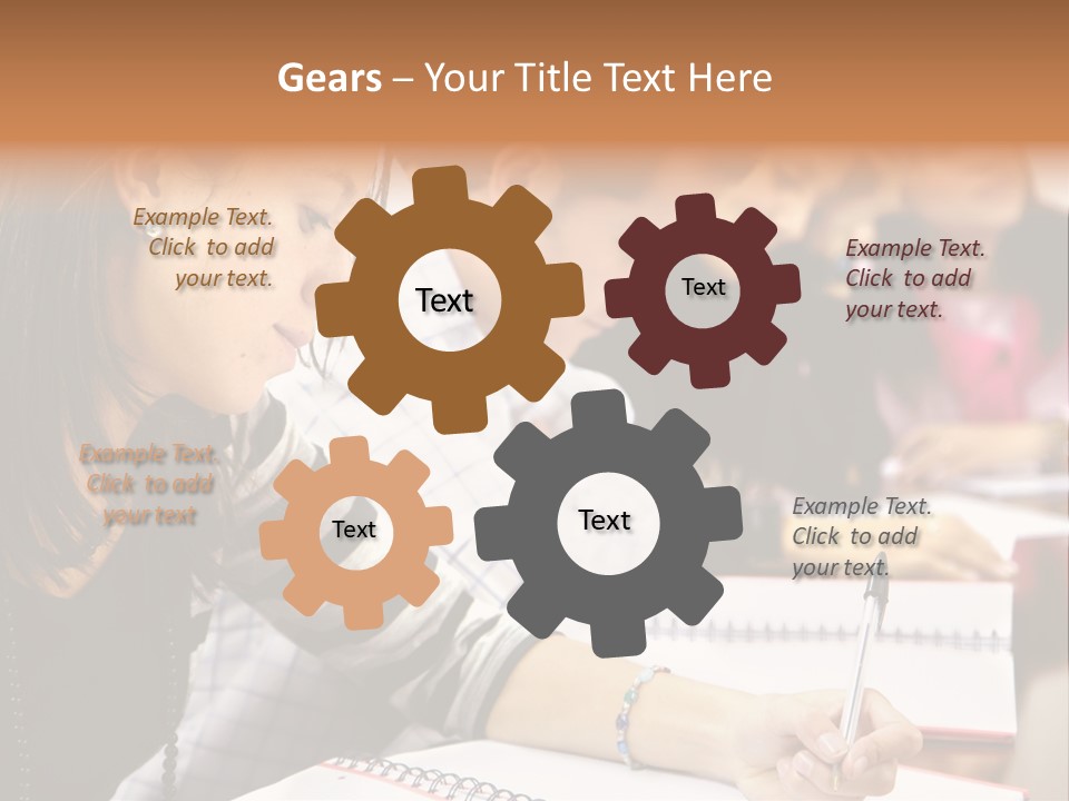 College Students In A Library Studying For Their Exams PowerPoint Template