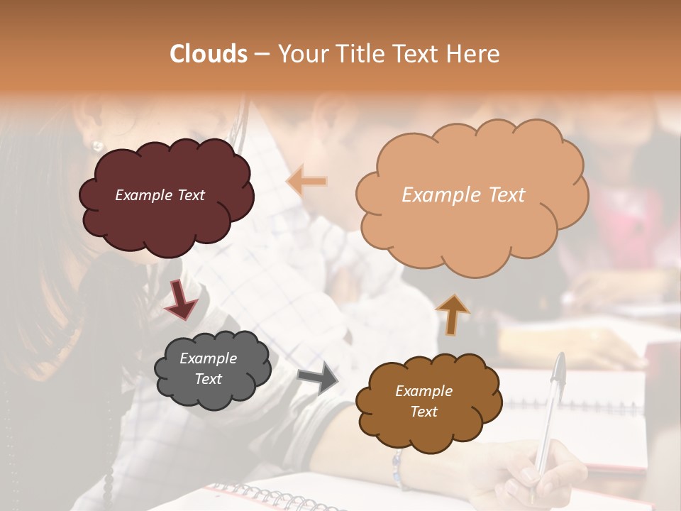 College Students In A Library Studying For Their Exams PowerPoint Template