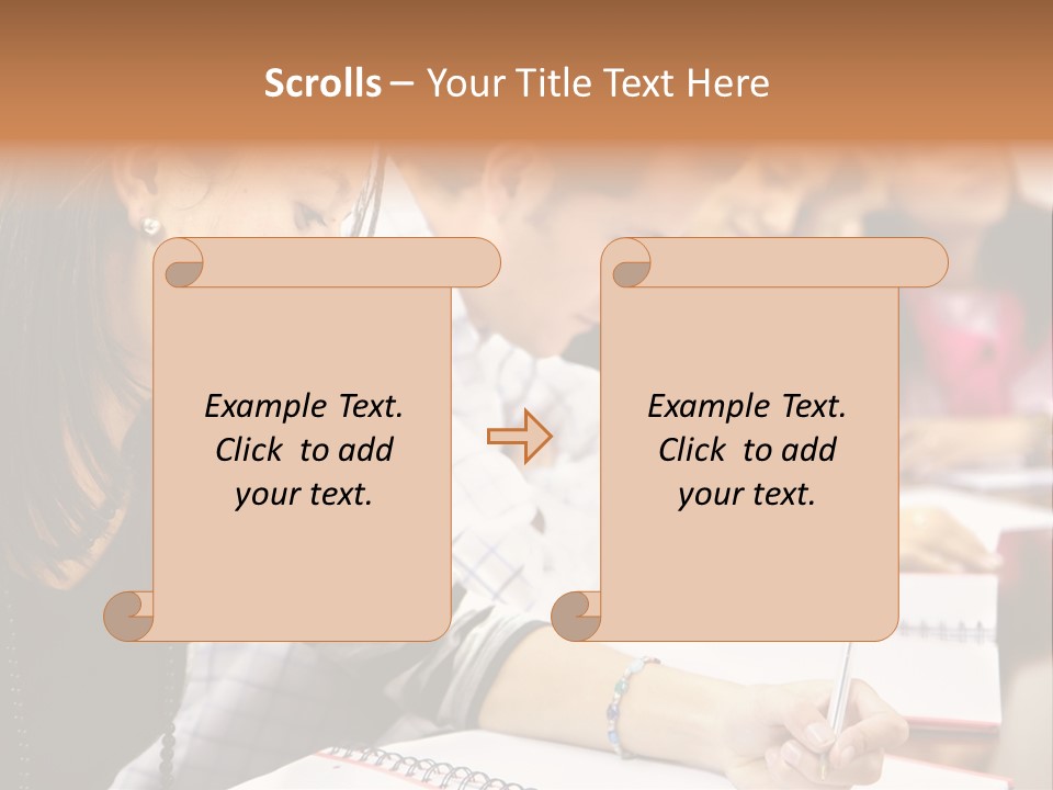 College Students In A Library Studying For Their Exams PowerPoint Template