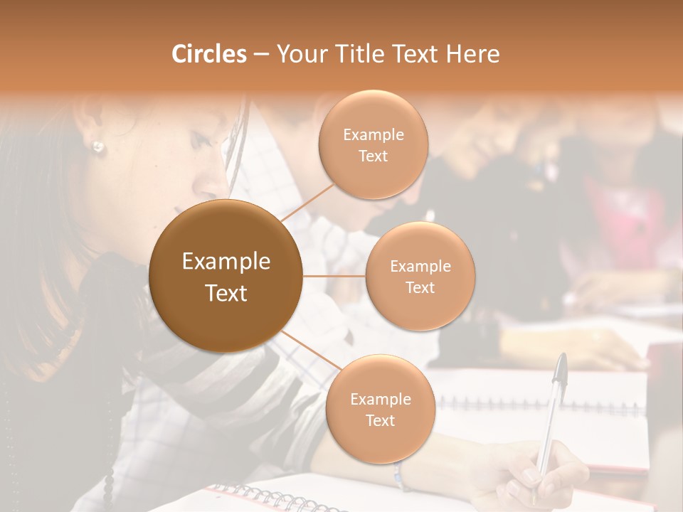 College Students In A Library Studying For Their Exams PowerPoint Template