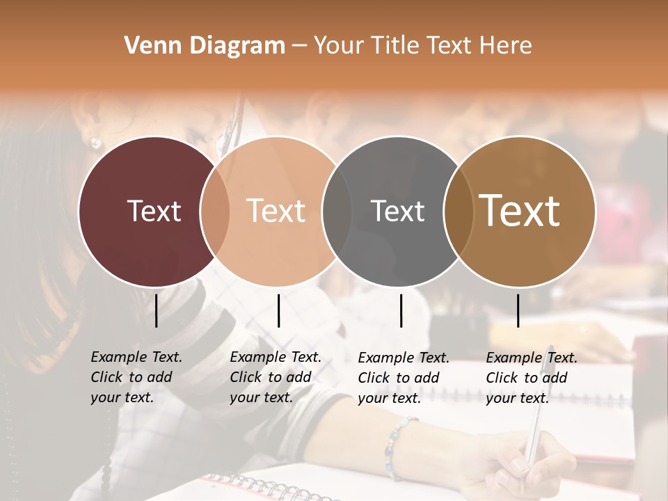 College Students In A Library Studying For Their Exams PowerPoint Template