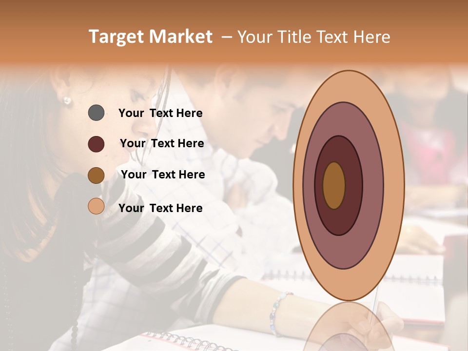 College Students In A Library Studying For Their Exams PowerPoint Template