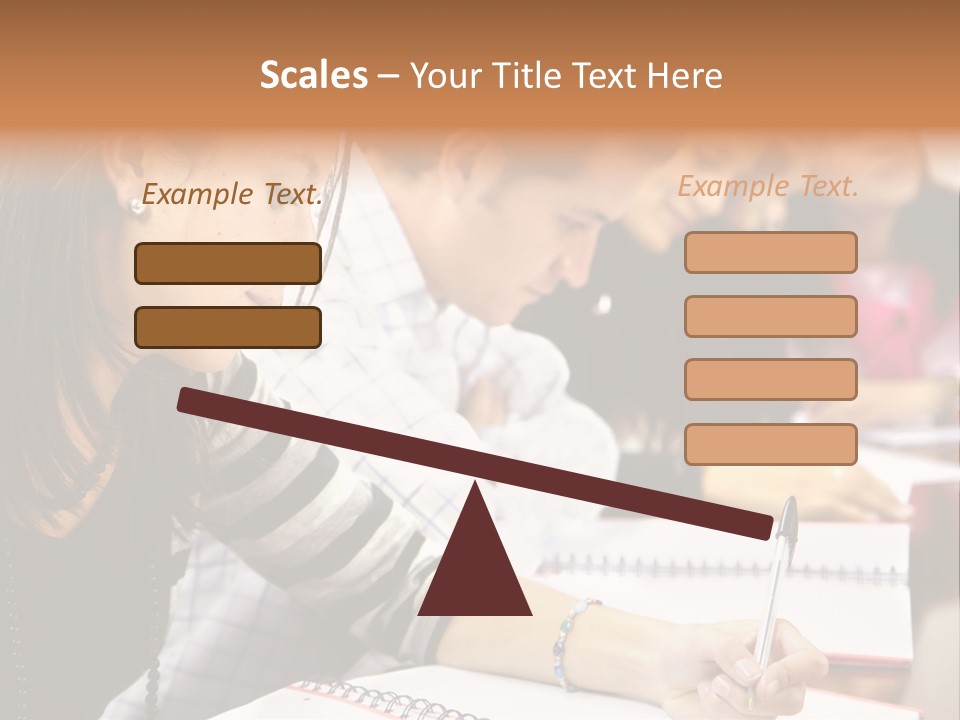 College Students In A Library Studying For Their Exams PowerPoint Template
