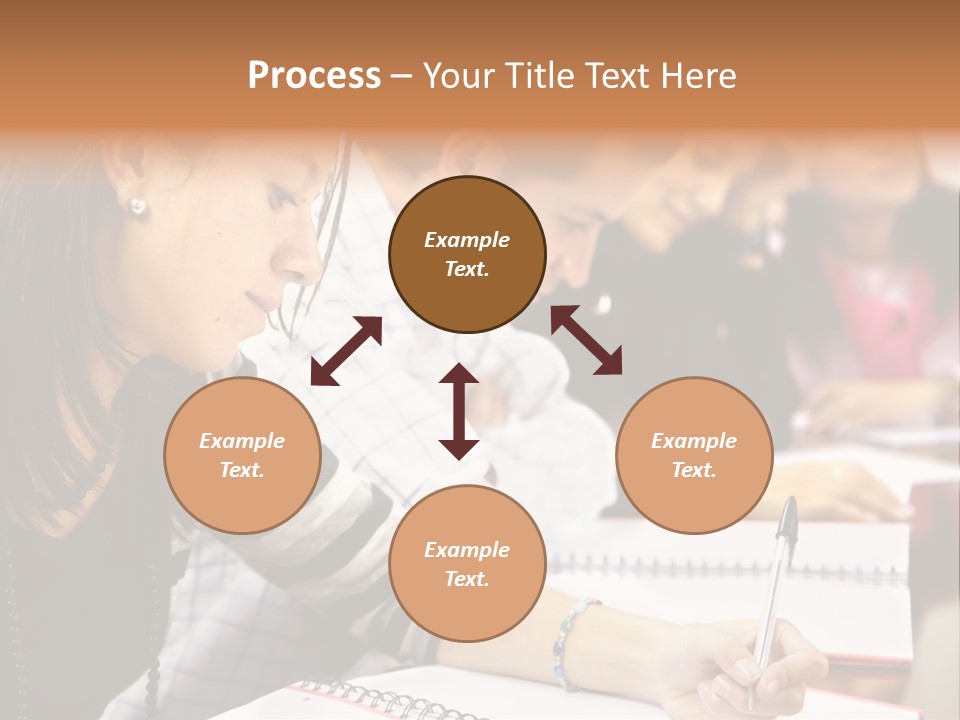 College Students In A Library Studying For Their Exams PowerPoint Template