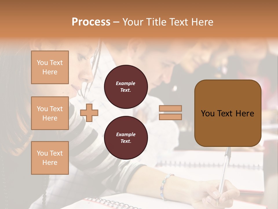 College Students In A Library Studying For Their Exams PowerPoint Template